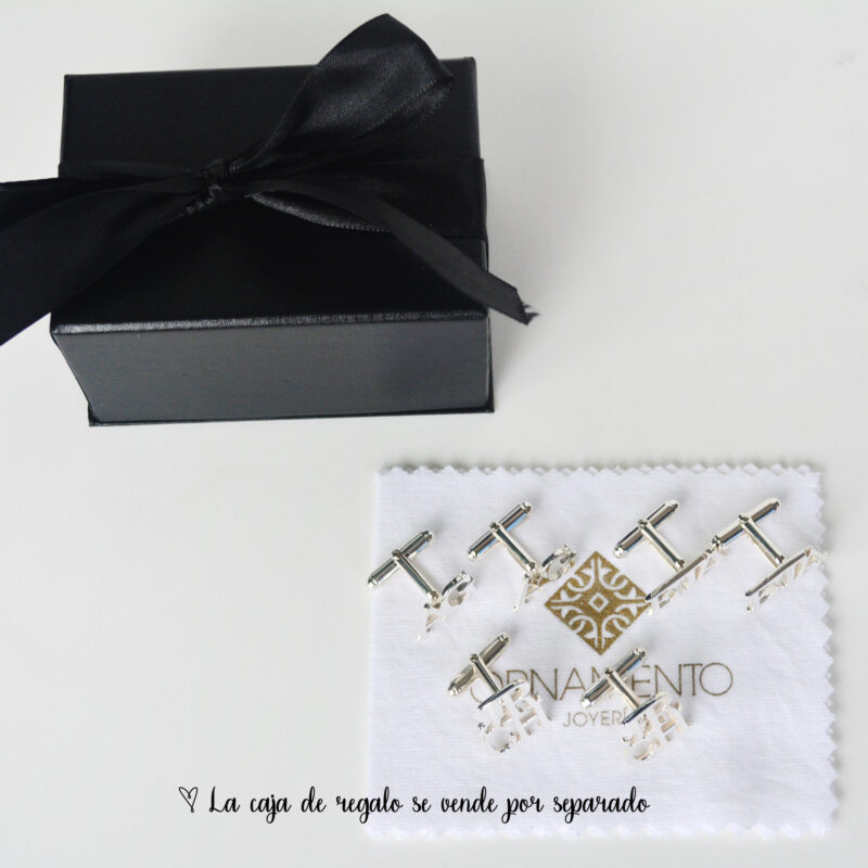 mancuernillas para camisa, mancuernillas personalizadas, mancuernillas para hombre, mancuernillas de plata, mancuernillas con iniciales