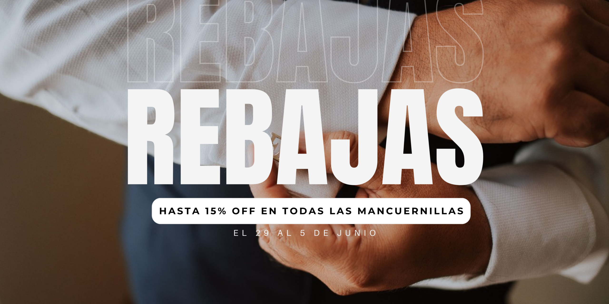 Banner Horizontal Hot Sale Minimalista Blanco y Negro